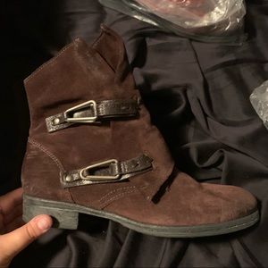 Women Miz Mooz Burgundy-Brown Boots
